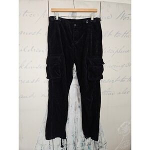 mnml Corduroy Cargo Pants 30 Black Streetwear Gorpcore Utility Tactical Baggy